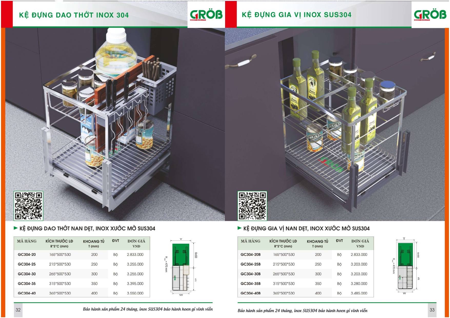 Thiết bị nhà bếp GROB Catalogue và Bảng giá mới nhất /Page 16